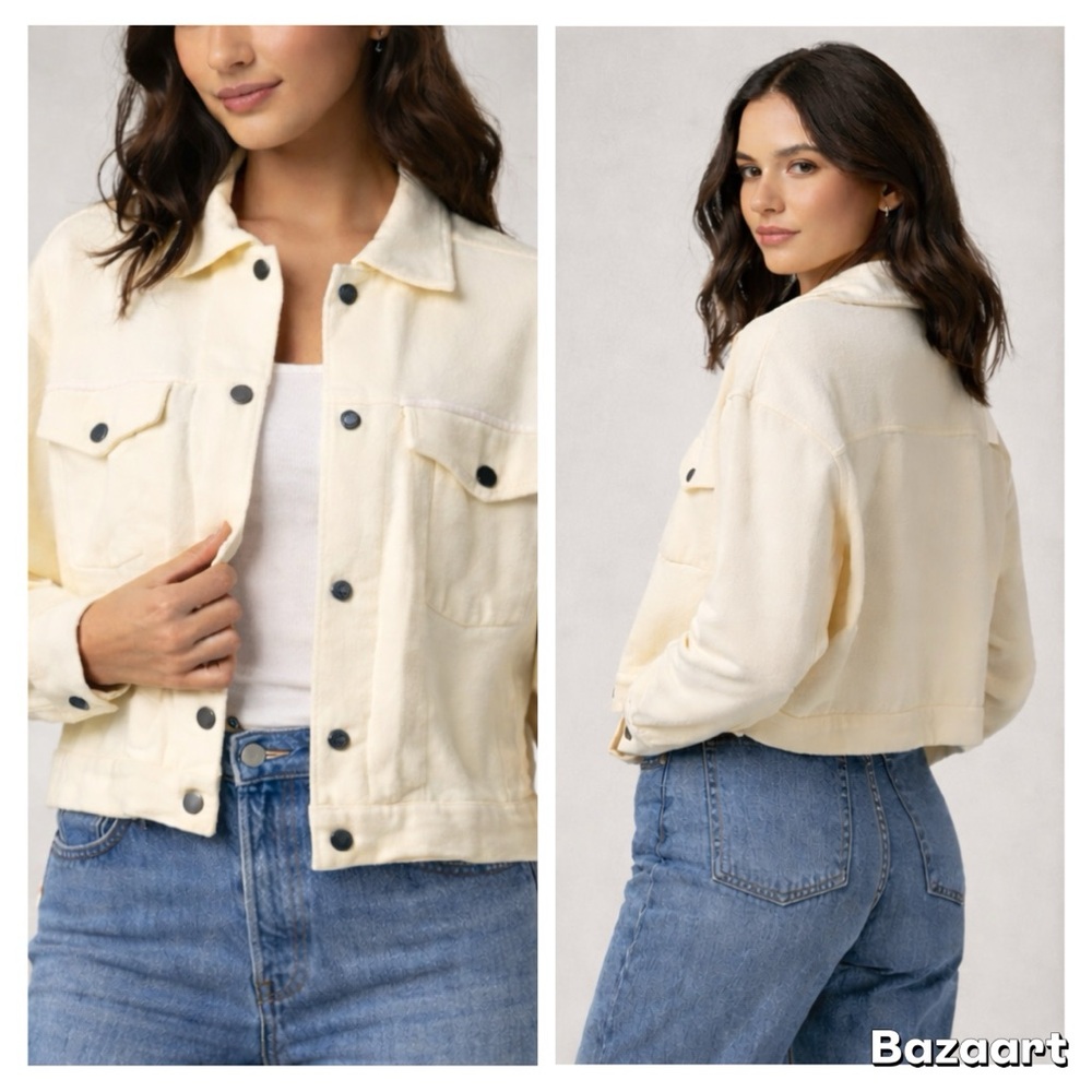 NWT Monroe Ivory Cropped Jacket Sz S